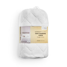 Load image into Gallery viewer, Cosy Diamond Duvet Set - White