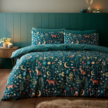 Load image into Gallery viewer, Enchanted Twilight Duvet Set - Forest Green