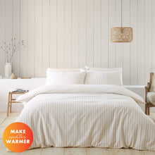 Load image into Gallery viewer, Brushed Stripe Duvet Set - Natural