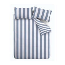 Load image into Gallery viewer, Cove Stripe Duvet Set - Blue
