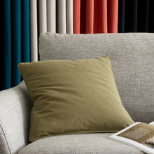Load image into Gallery viewer, Wilson Velvet Filled Cushion - Olive Green