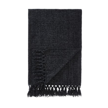 Load image into Gallery viewer, Wilson Plain Chenille Throw - Black