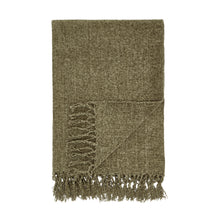 Load image into Gallery viewer, Wilson Plain Chenille Throw - Olive