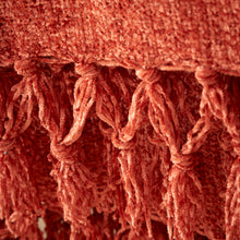 Load image into Gallery viewer, Wilson Plain Chenille Throw - Terracotta