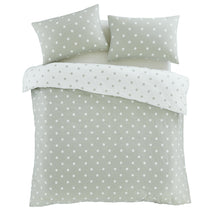 Load image into Gallery viewer, Brushed Polka Dot Duvet Set - Sage Green