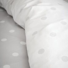 Load image into Gallery viewer, Brushed Polka Dot Duvet Set - Grey