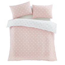Load image into Gallery viewer, Spot Brushed Cotton Pink Duvet Set