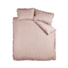 Load image into Gallery viewer, Seersucker Frill Duvet Set - Pink