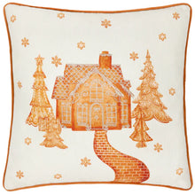 Load image into Gallery viewer, Gretel Velvet Piped Cushion Cover - Cloud Dust/Ginger