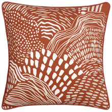 Load image into Gallery viewer, Nola Abstract Piped Cushion Cover - Chestnut