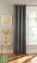 Load image into Gallery viewer, Alpha Grey Single Recycled Blockout Curtain Panel