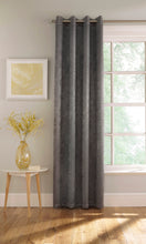 Load image into Gallery viewer, Alpha Grey Single Recycled Blockout Curtain Panel