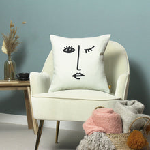Load image into Gallery viewer, "Features" - Recycled Reversible Filled Cushion