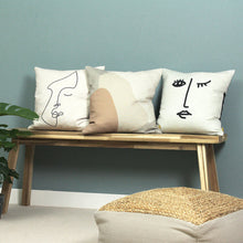 Load image into Gallery viewer, "Features" - Recycled Reversible Filled Cushion