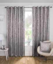 Load image into Gallery viewer, Halo Grey Eyelet Curtains