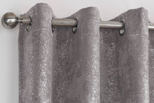 Load image into Gallery viewer, Halo Grey Eyelet Curtains