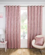 Load image into Gallery viewer, Halo Pink Eyelet Curtains