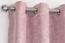 Load image into Gallery viewer, Halo Pink Eyelet Curtains