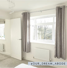 Load image into Gallery viewer, Halo Grey Eyelet Curtains