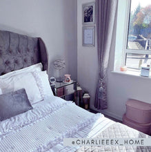 Load image into Gallery viewer, Halo Grey Eyelet Curtains