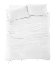 Load image into Gallery viewer, Afra White Cotton Muslin Duvet Set