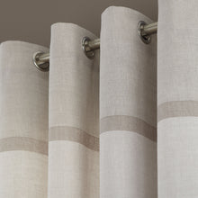 Load image into Gallery viewer, Melville Woven Texture Natural Eyelet Curtains (66" X 90")