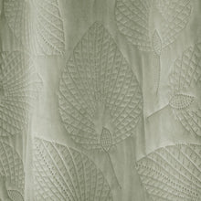 Load image into Gallery viewer, Velvet Pinsonic Leaf Green Eyelet Curtains