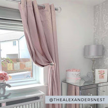 Load image into Gallery viewer, Vogue Blush Eyelet Curtains