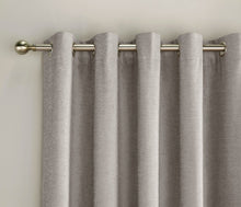 Load image into Gallery viewer, Savoy Grey Eyelet Blackout Curtains