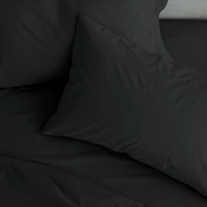 Easy Iron Percale Pillowcase Pair - Black