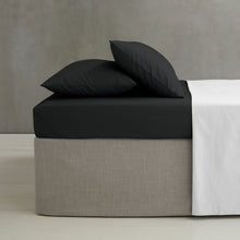 Load image into Gallery viewer, Easy Iron Percale Fitted Sheet - Black
