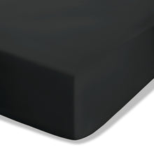 Load image into Gallery viewer, Easy Iron Percale Fitted Sheet - Black
