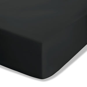 Easy Iron Percale Fitted Sheet - Black