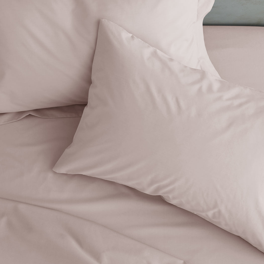 Easy Iron Percale Pillowcase Pair - Blush Pink