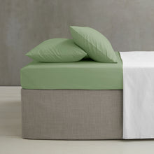 Load image into Gallery viewer, Easy Iron Percale Fitted Sheet - Sage Green
