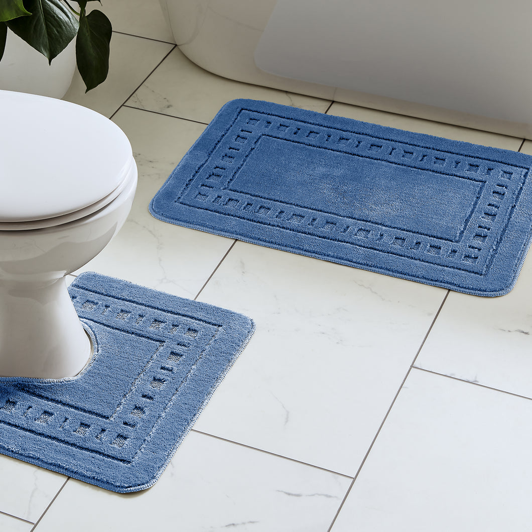 Armoni Bath Mat Set - Blue