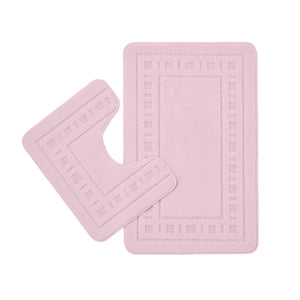 Armoni Bath Mat Set - Blush Pink