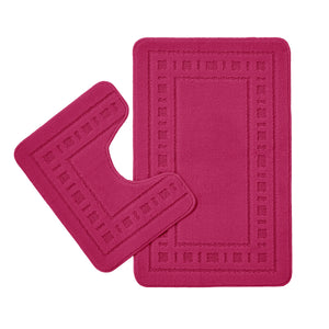Armoni Bath Mat Set - Hot Pink