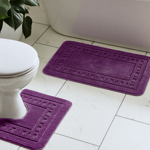 Armoni Bath Mat Set - Plum