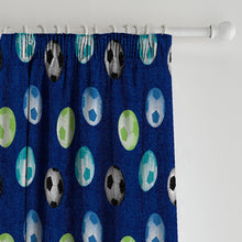 Load image into Gallery viewer, Football Pencil Pleat Curtains
