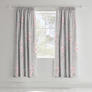 Canterbury Pencil Pleat Curtains - Grey