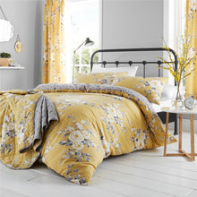 Load image into Gallery viewer, Canterbury Eyelet Top Curtains - Ochre

