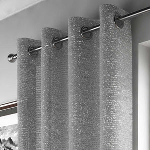 Adele Silver Eyelet Voile Panel