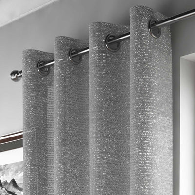 Adele Silver Eyelet Voile Panel