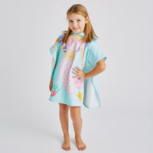 Load image into Gallery viewer, Kids Mermaid Hooded Towel Poncho
