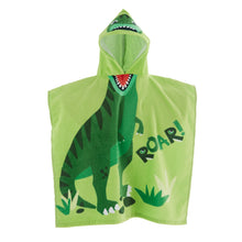 Load image into Gallery viewer, Kids Dinosaur Hooded Poncho

