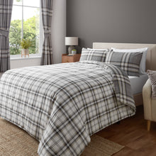 Load image into Gallery viewer, Kelso Check Duvet Set - Charcoal
