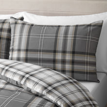 Load image into Gallery viewer, Kelso Check Duvet Set - Charcoal
