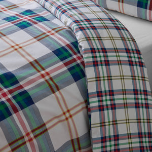 Kelso Check Duvet Set - Green