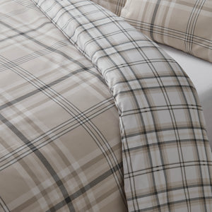 Kelso Check Duvet Set - Natural